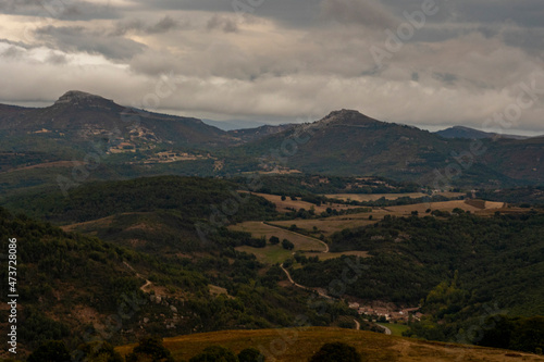 Rural landscape in the interior of Cantabria. photo