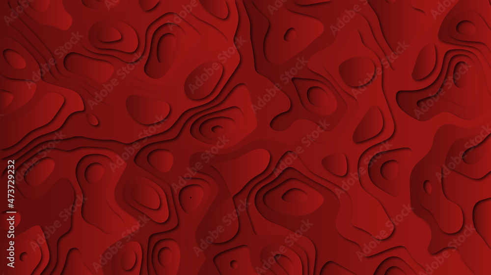 Paper cut background design with red color. can be used as a PC background, video, or other footage according to your needs