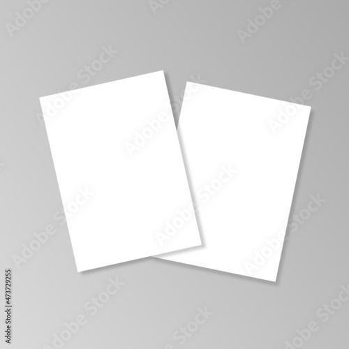 A4 Size Paper Realistic 3D Mockup. 3D rendering of A4 Paper.