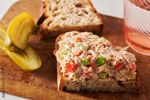 Open Face Tuna Salad Sandwich  photo