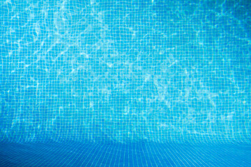  A swimming pool with blue mosaics.