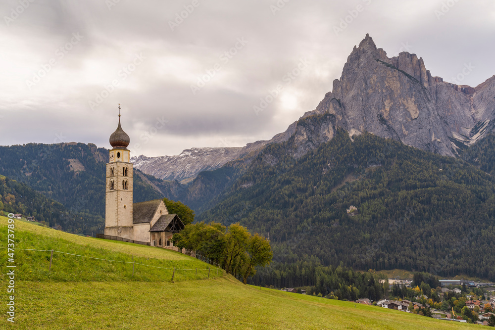St. Valentine’s Church above Siusi, Dolomites, Italy St. Valentine’s Church above Siusi, Dolomites, Italy