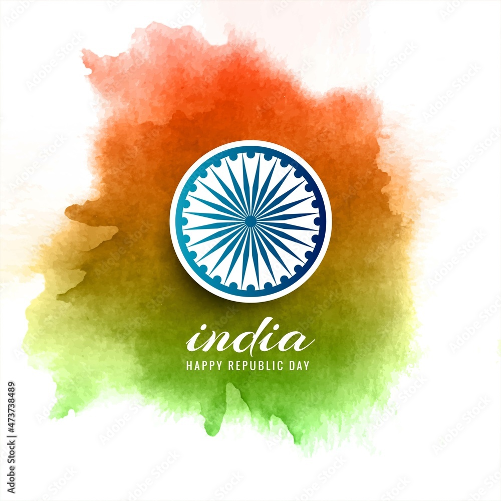 Beautiful watercolor splash indian flag concepts background Stock ...
