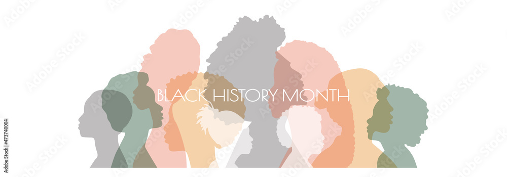 Black History Month banner. Black History Month banner.