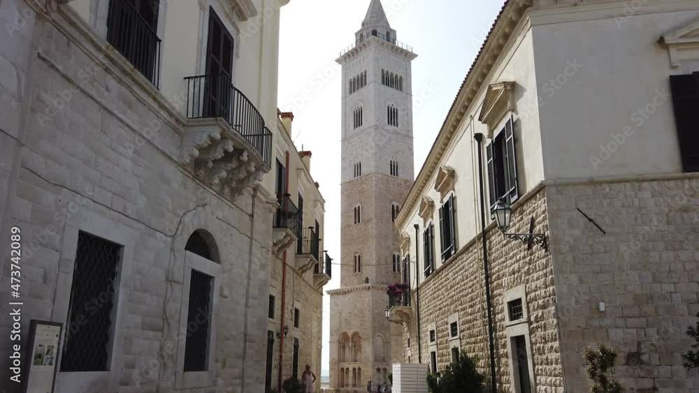 Aerial view, Cathedral of San Nicola Pellegrino, Sea Cathedral of Trani, Puglia, Southern Italy, Italy Aerial view, Cathedral of San Nicola Pellegrino, Sea Cathedral of Trani, Puglia, Southern Italy, Italy