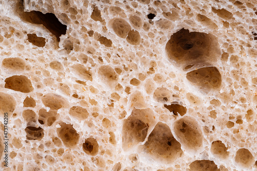Close up of bread crumb photo