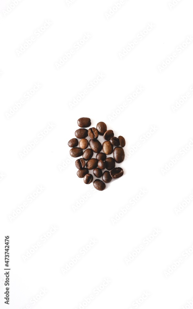 coffe beans on white coffe beans on white
