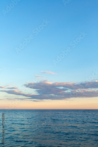 blue sea with sunset view © Nikita Shevchenko