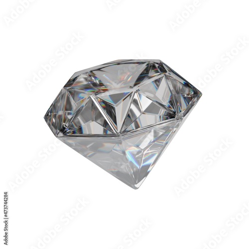 Diamond 3D icon. Wealth and Luxury Symbol. 3D illustration.