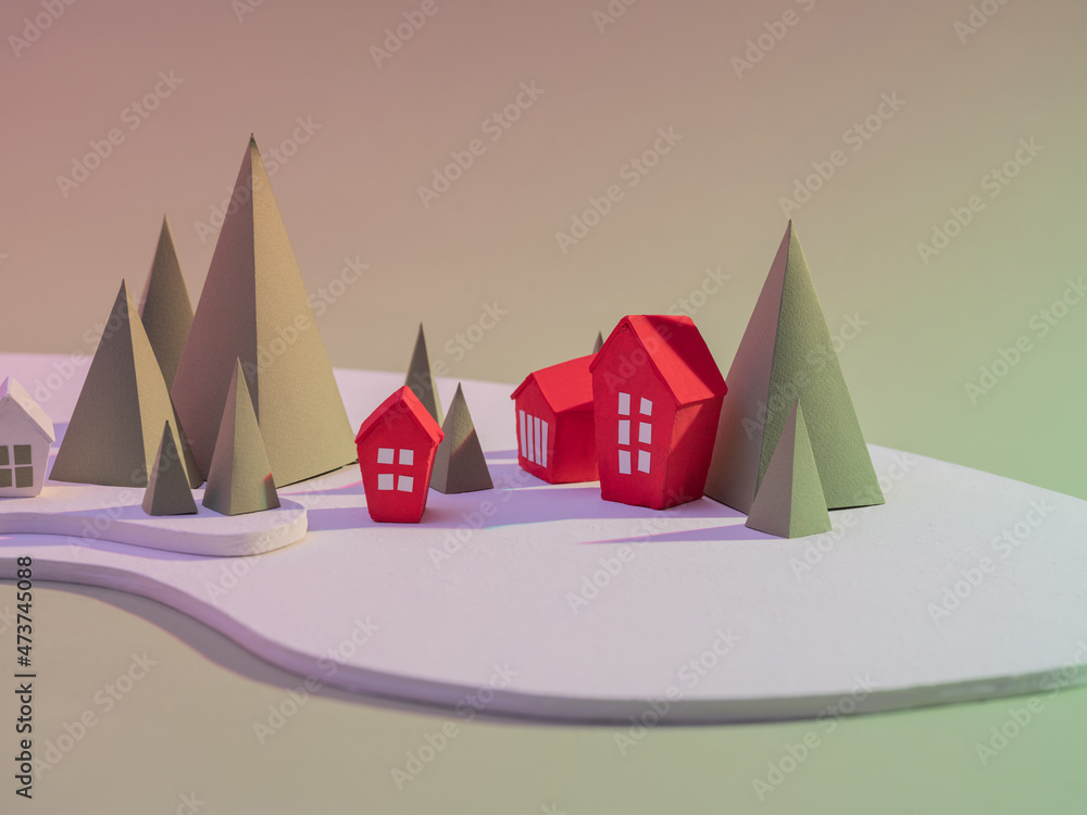 Town scenery background winter Town scenery background winter
