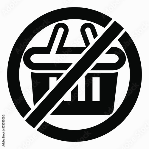 Trade prohibition icon. Stop trade. No trade. Commercial line vector icon for websites and mobile minimalistic flat design.