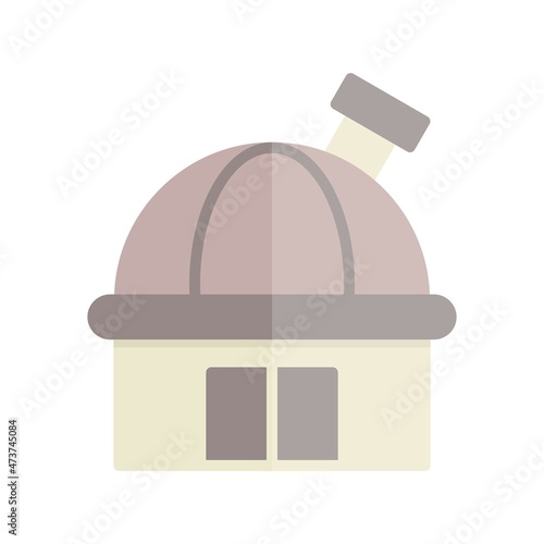 Observatory Flat Light Vector Icon Design