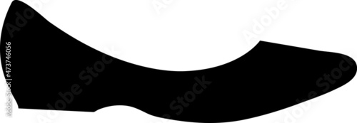 Ballerina flats - women shoe, the silhouette. Menu item in the web 