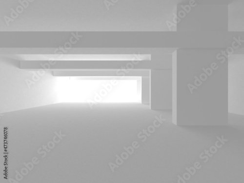 Wallpaper Mural Illuminated corridor interior design. Empty Room Interior Background Torontodigital.ca