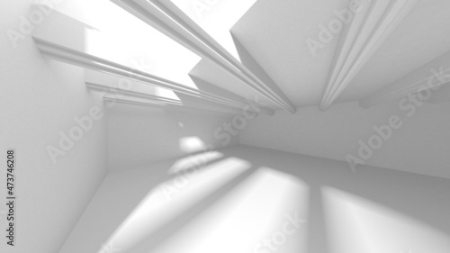 Abstract White Architecture Design Concept