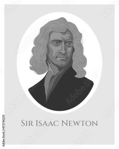 Isaac Newton poster design. Poster, card, banner, background design. EPS 10.