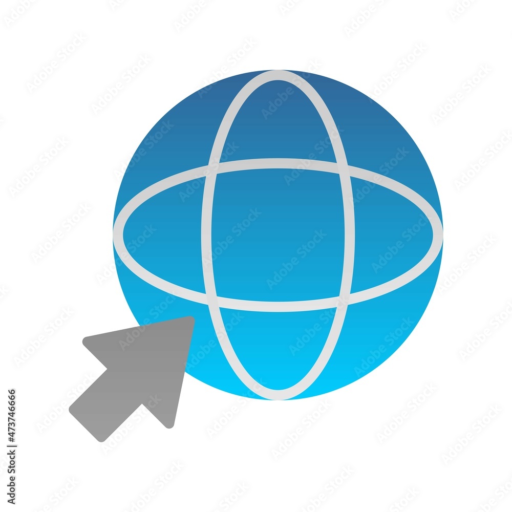 Online Globe Flat Gradient Vector Icon Design