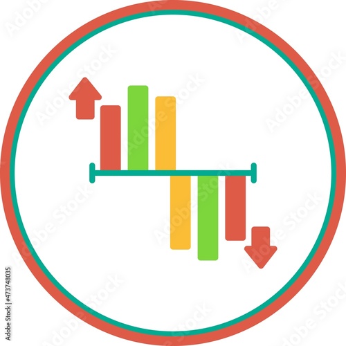 Graph  Flat Circle Vector Icon Design