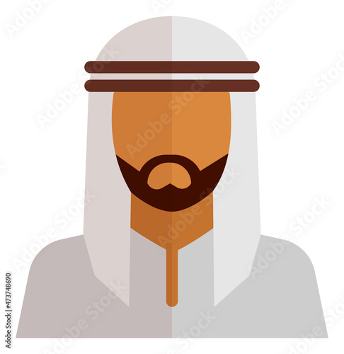 Businessman icon. Man from Saudi emirate avatar