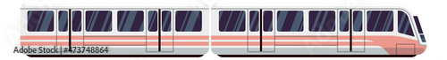 Train icon. Modern electric subway or railway transport