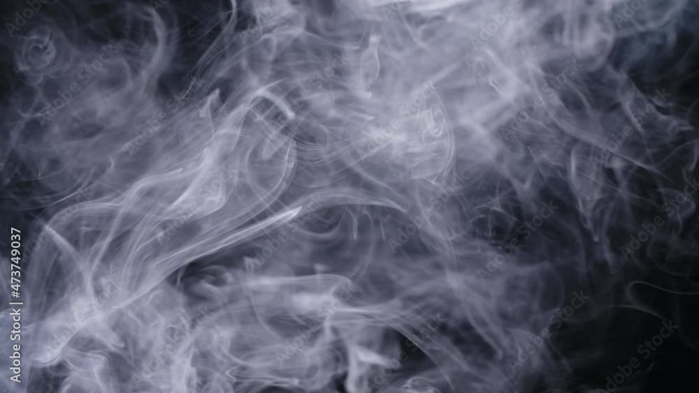 Real white smoke isolated on a black background. Clouds of white fantastic smoke abstract magical mystical fog pollution by toxic gases slowly moves in beautiful waves, threads and rings. Slow mo. 4K Real white smoke isolated on a black background. Clouds of white fantastic smoke abstract magical mystical fog pollution by toxic gases slowly moves in beautiful waves, threads and rings. Slow mo. 4K