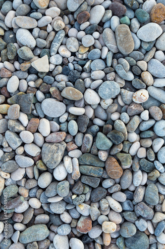 pebble stones on the sea beach