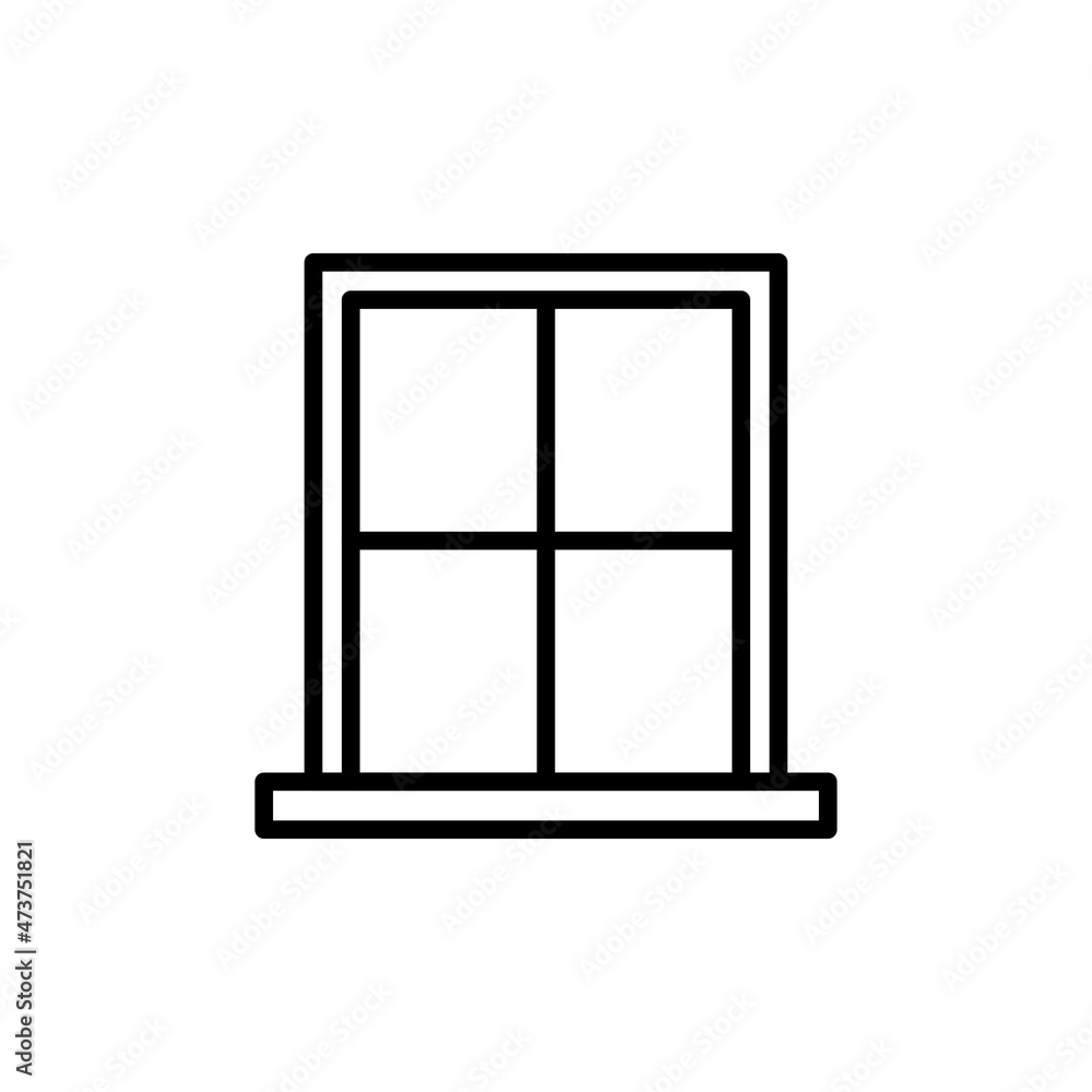 window flat icon vector illustration window flat icon vector illustration