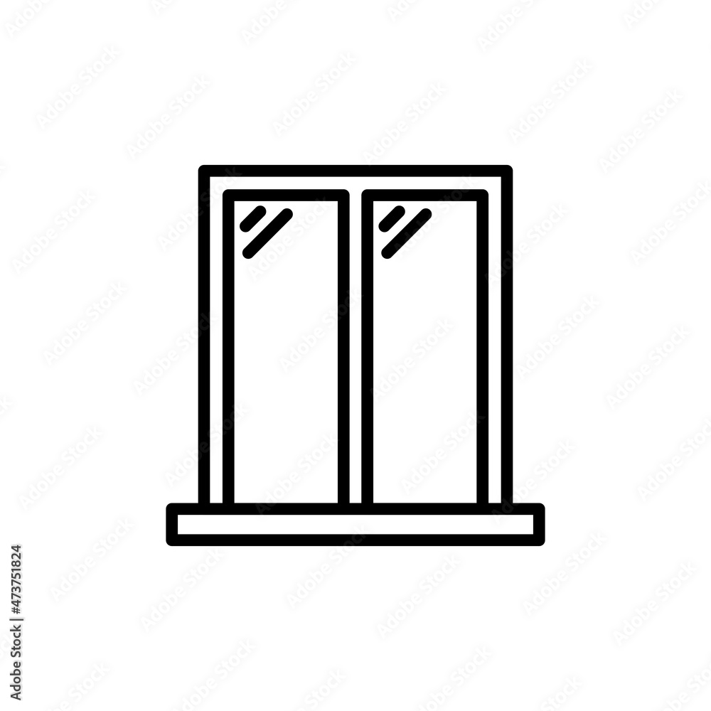 window flat icon vector illustration window flat icon vector illustration
