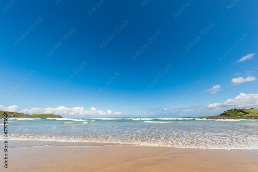 Clear blue sky over Killalea Beach in Killalea State Park Clear blue sky over Killalea Beach in Killalea State Park