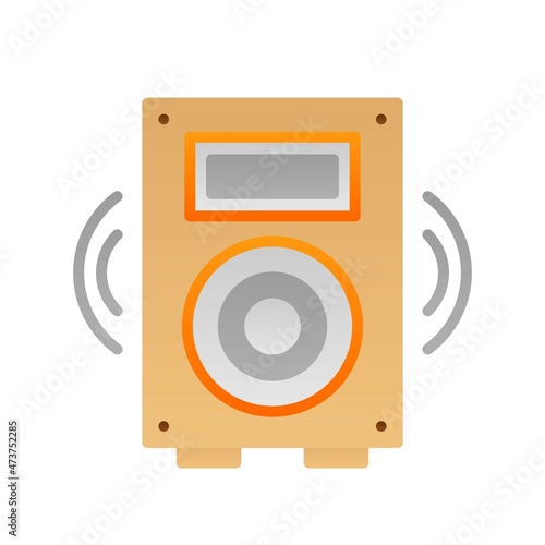 Woofer Flat Gradient Vector Icon Design