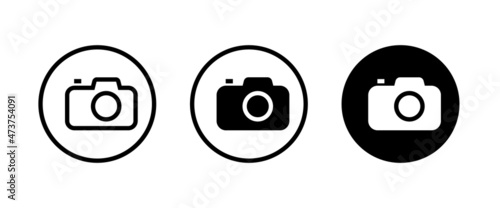 Camera icon, flat photo camera vector isolated. Modern simple snapshot photography sign. Instant Photo internet icons. Trendy symbol for website design, web button, mobile app. Logo illustration