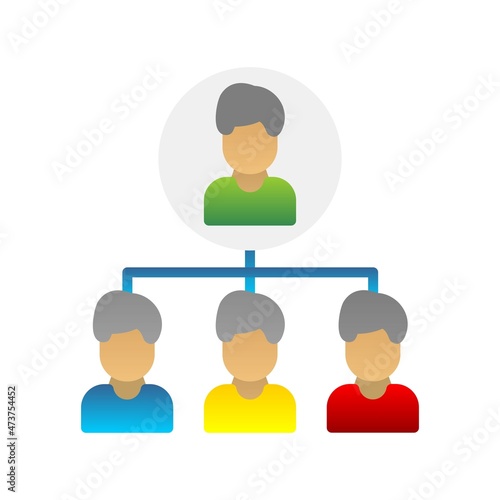 Organization Flat Gradient Vector Icon Design