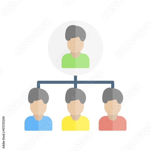 Organization Flat Light Vector Icon Design