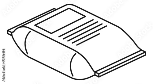 Paper sack container. Construction powder package icon