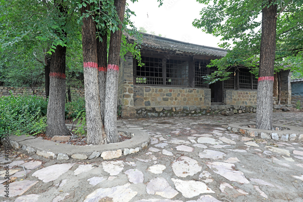 Fototapeta premium Broken rural architectural landscape, North China