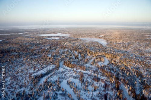 landscape with snow
