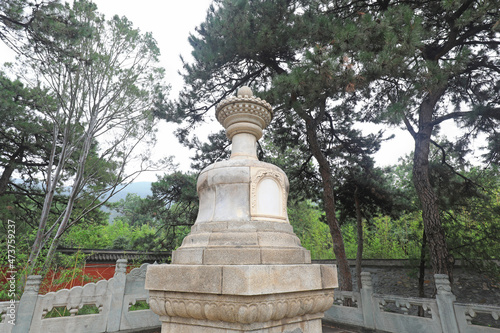 architectural landscape of covered bowl tombs in the park, Beijing