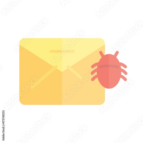Malware Flat Light Vector Icon Design
