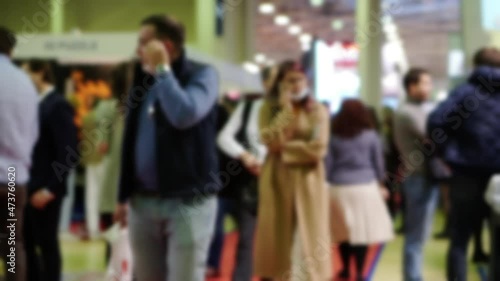 Wallpaper Mural Silhouettes of unrecognizable people, in a mall lobby. Torontodigital.ca
