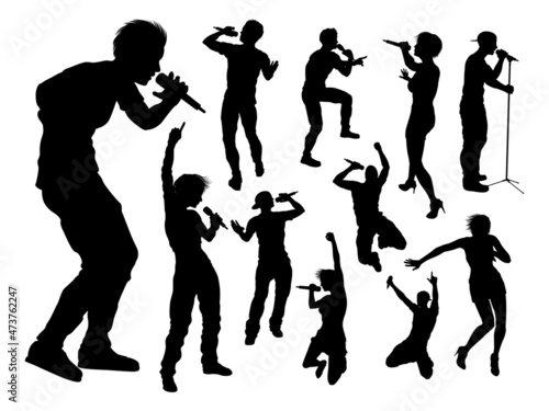 Singers Pop Rock Star Musician Silhouettes
