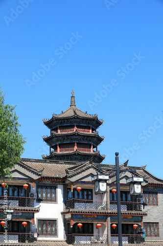 Chinese traditional residential architecture, landscape, North China