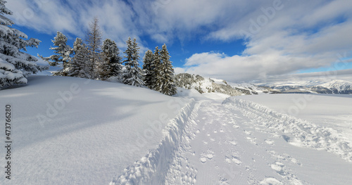 Wallpaper Mural ski slope in the switzerland alps Torontodigital.ca
