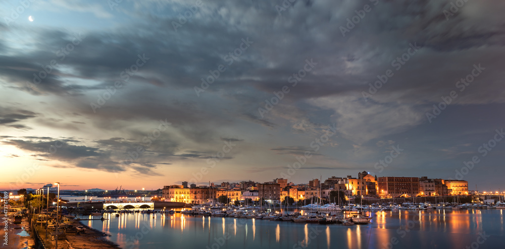 Sea port of Taranto, Italy