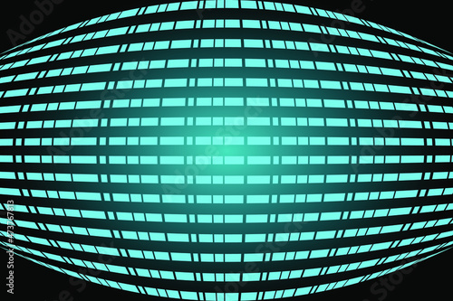 Abstract convex blue screen on dark background, vector illustration
