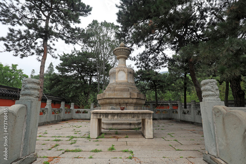 architectural landscape of covered bowl tombs in the park, Beijing