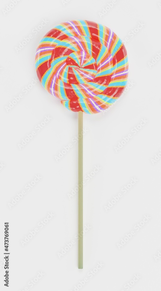 Realistic 3D Render of Lollipop Realistic 3D Render of Lollipop