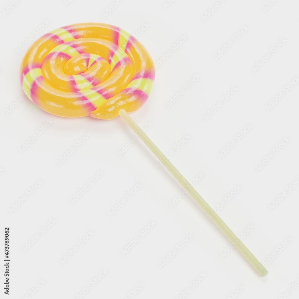 Realistic 3D Render of Lollipop Realistic 3D Render of Lollipop