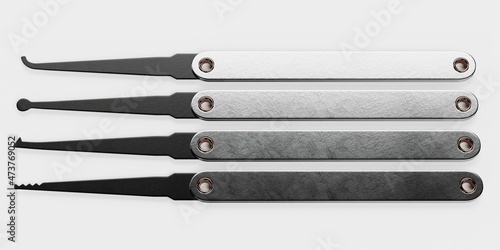 Wallpaper Mural Realistic 3D Render of Lock PIcks Torontodigital.ca