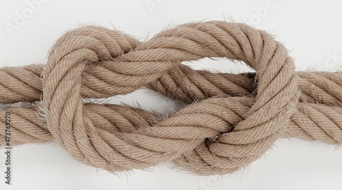 Realistic 3D Render of Rope