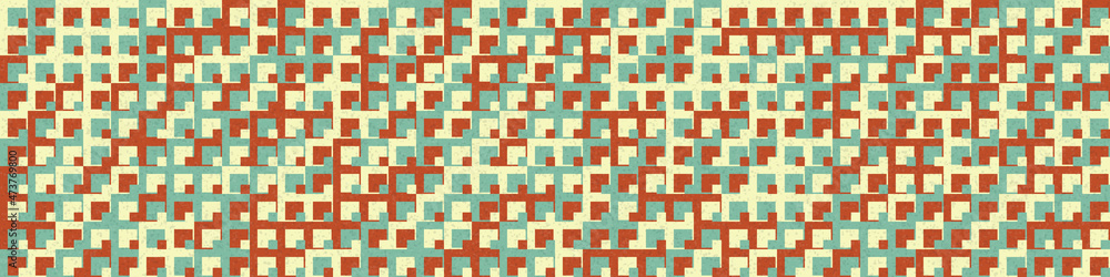 Fototapeta premium Abstract Geometric Pattern generative computational art illustration